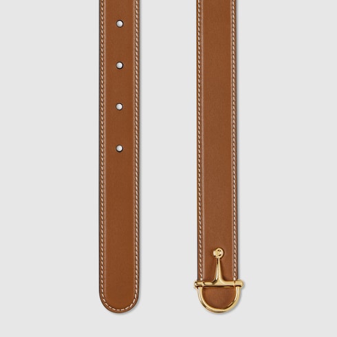 Thin belt with half-Horsebit buckle
