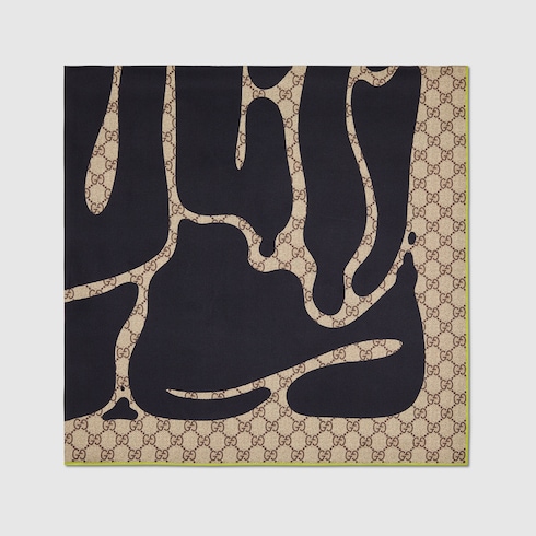 Pañuelo cuadrado seda motivo proyecto 90 x 90