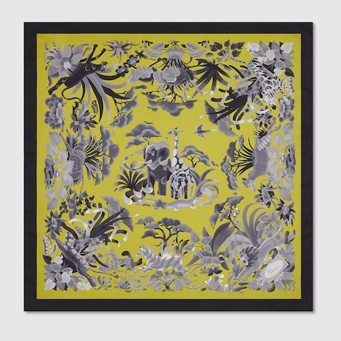 Vierecktuch aus Seide mit Print, 90 x 90 Projekt