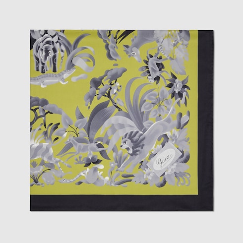Pañuelo de seda con estampado del proyecto 90 x 90