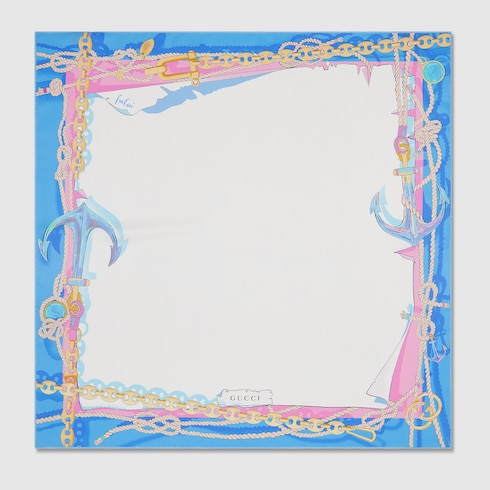 Carré de soie à imprimé projet 90 x 90