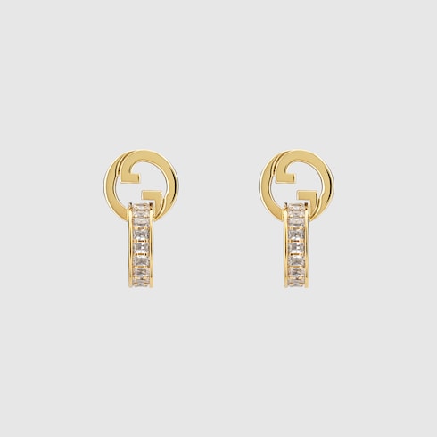 Boucles d’oreilles entrelacé Gucci Blondie avec cristaux