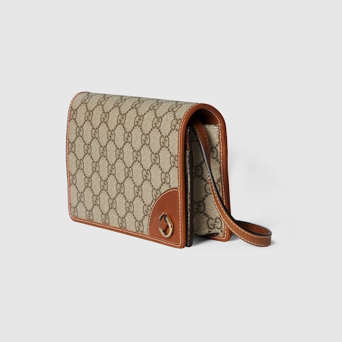 Cartera GG Emblem con tira de piel
