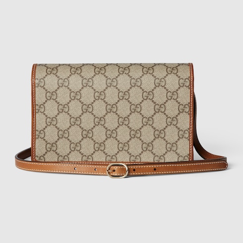 Cartera GG Emblem con tira de piel