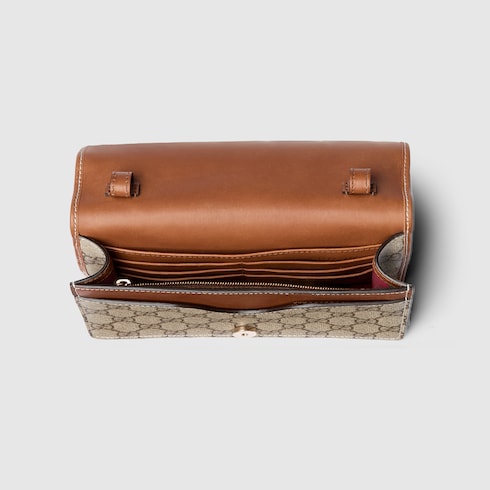 Cartera GG Emblem con tira de piel