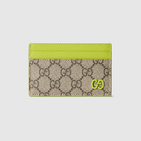 Acid green trim GG card case