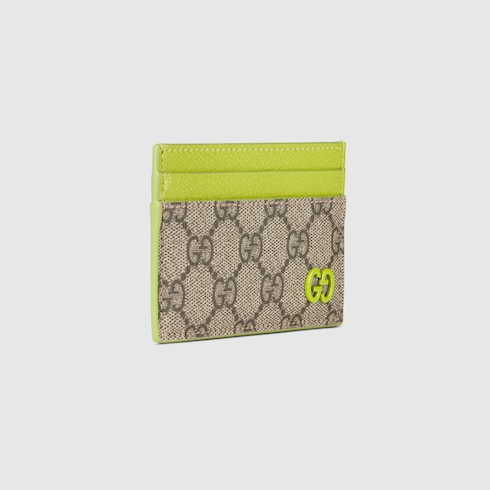 Acid green trim GG card case