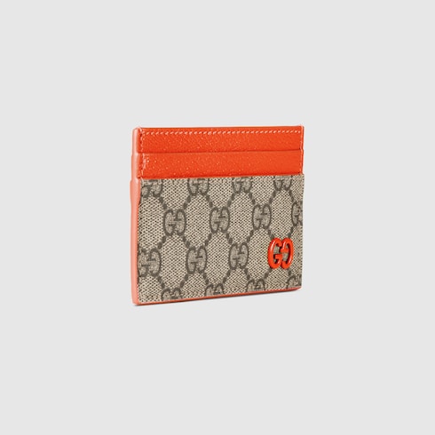 Tarjetero con GG y ribete naranja