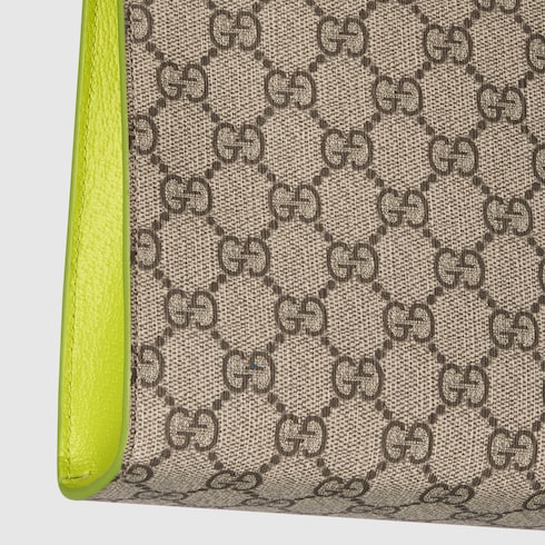 Cartera de mano ribete verde ácido pequeña