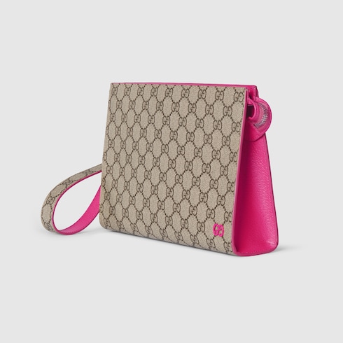 Bright pink trim small pouch