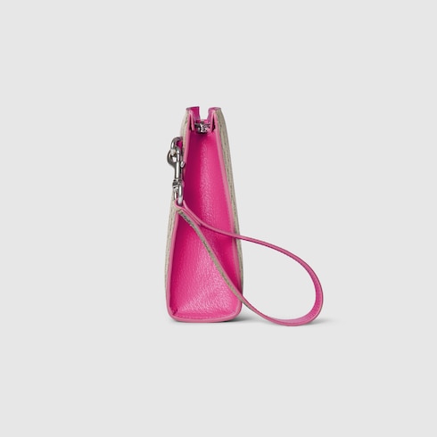 Bright pink trim small pouch