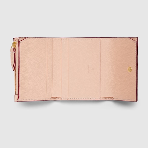 Portefeuille bicolore GG Marmont mini format