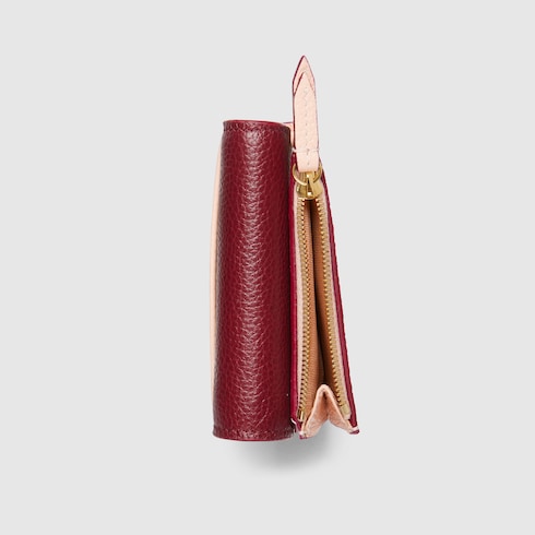 Portefeuille bicolore GG Marmont mini format