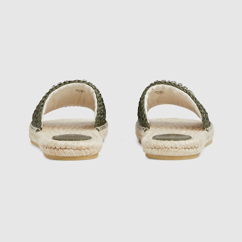 Women's espadrille with crystal Interlocking G