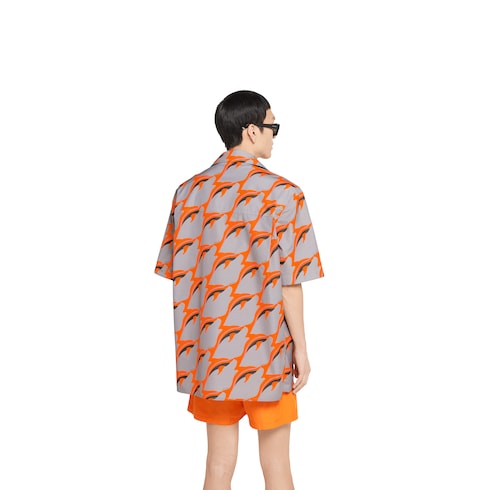 Camicia in popeline di cotone leggero stampato
