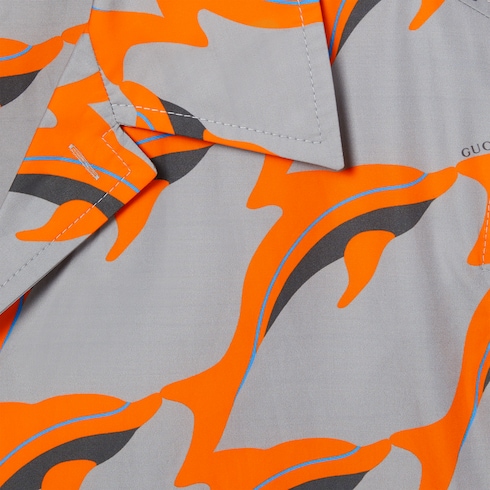 Camicia in popeline di cotone leggero stampato