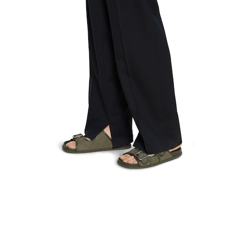 Men's slide sandal with buckles