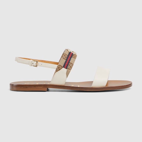 Women's sandal with Interlocking G and Web