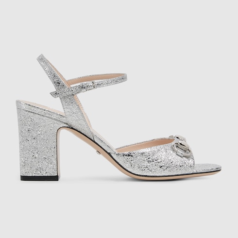 Women's mid-heel sandal with Horsebit