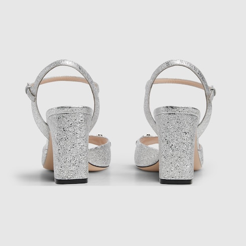 Women's mid-heel sandal with Horsebit