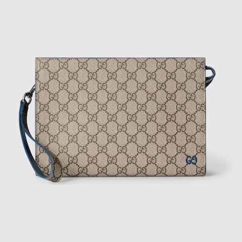 Blue trim small pouch