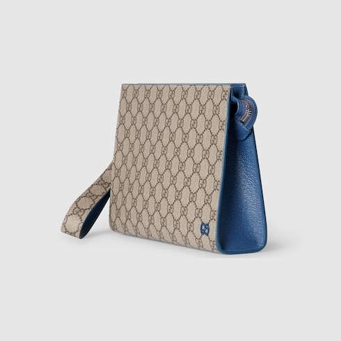 Blue trim small pouch