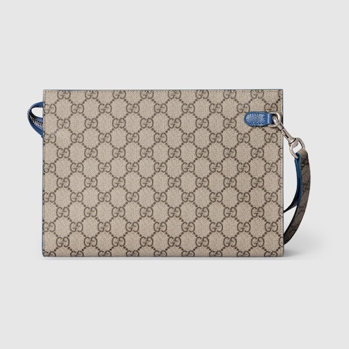 Blue trim small pouch