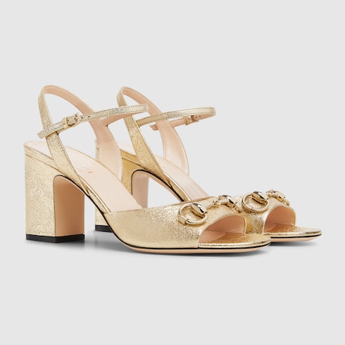 Women's mid-heel sandal with Horsebit