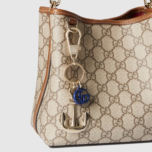 Keychain with anchor and Double G Detail 5
