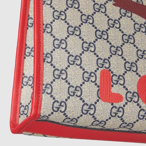 Bolso tote infantil con GG y estampado