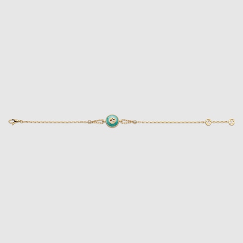 Gucci Interlocking系列黄色18K金手链