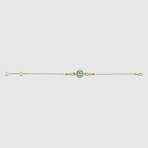 Gucci Interlocking系列黄色18K金手链