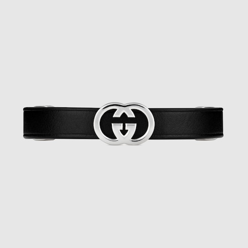 Gucci Interlocking leather bracelet