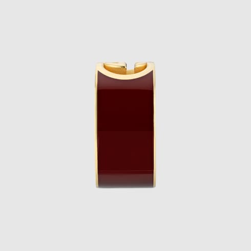Gucci Interlocking enamel ring