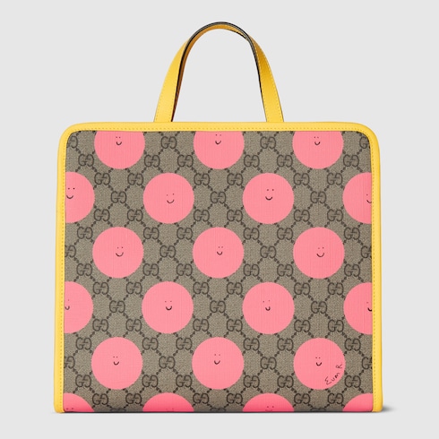 Children's printed GG tote bag