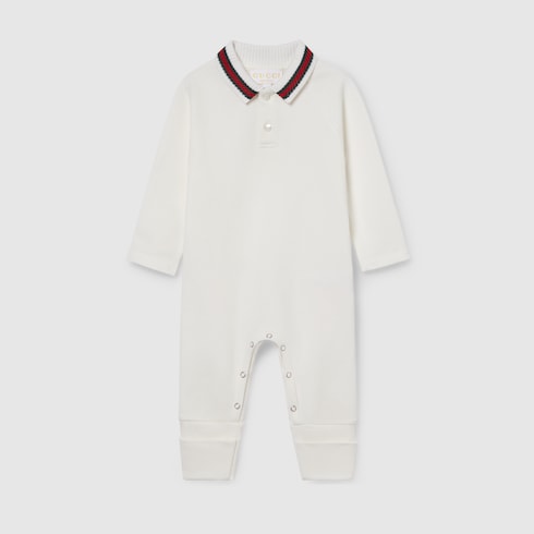 Tutina neonato in cotone con Web