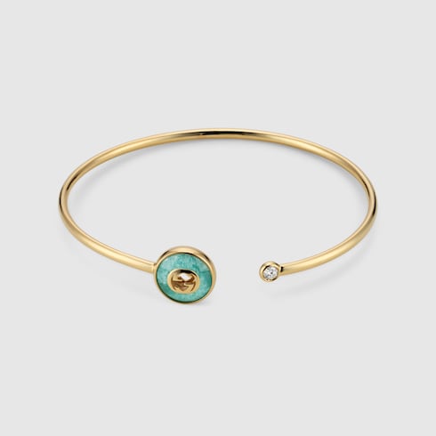Bracciale rigido Gucci Interlocking in oro 18 carati