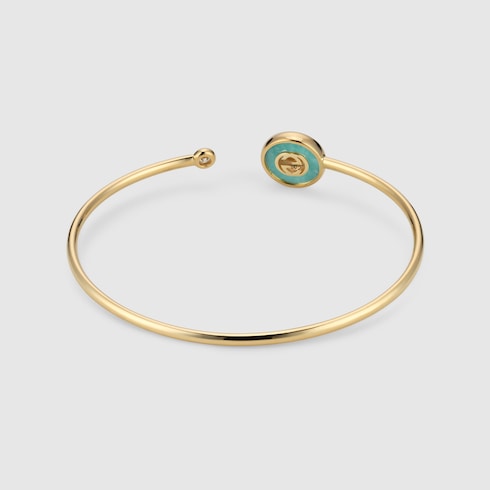 Bracciale rigido Gucci Interlocking in oro 18 carati