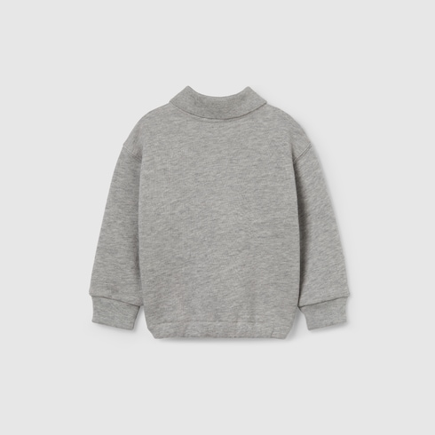 Gucci グレー ジップアップトレーナー 3歳 GUCCI(グッチ) 23SSGGジャカード ハーフジップ クロップド
