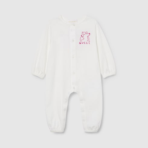 【美品】GUCCI  ワンピース　ベビー ベビー〕プリント コットン ワンピースホワイト | GUCCI公式
