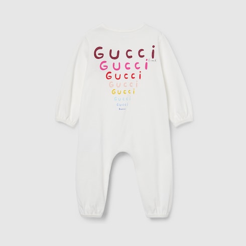 Baby cotton one-piece with print