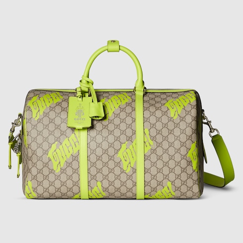 Medium duffle bag with print