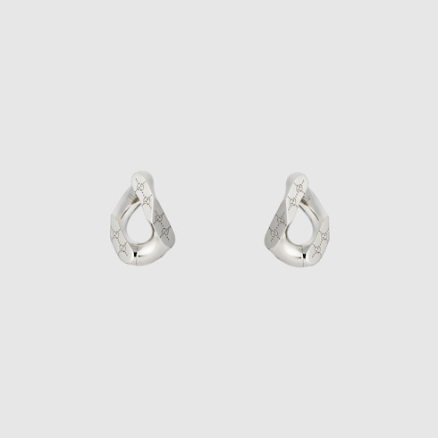 Gucci Signature engraved earrings
