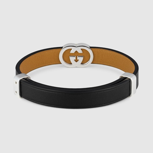 Gucci Interlocking leather bracelet
