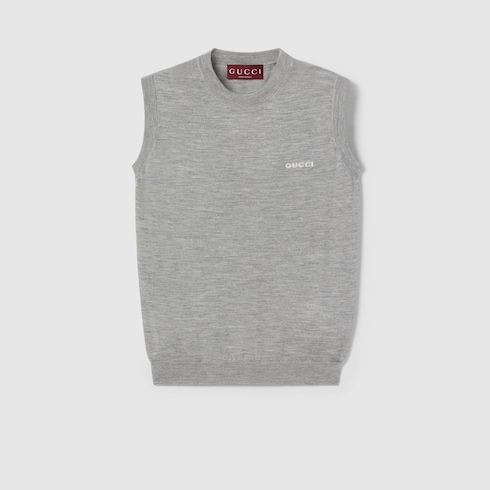 Maglia senza maniche in cashmere e seta