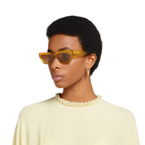 Rectangular frame sunglasses