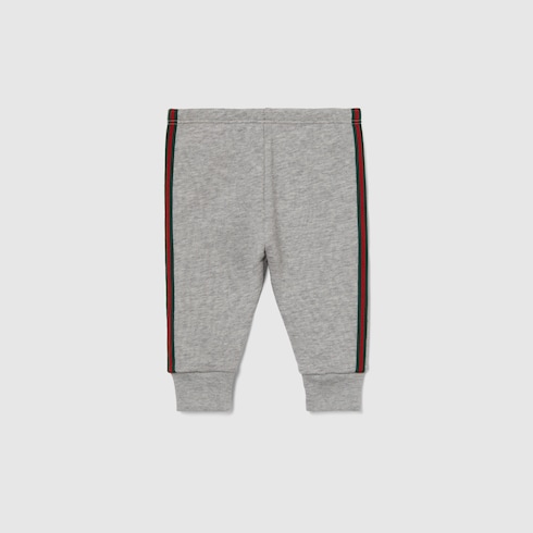 Pantalone neonato in jersey di cotone con Web