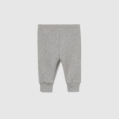 Pantalone neonato in jersey di cotone con Web