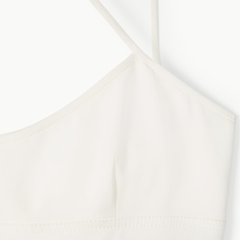 Robe longue en soie avec détail Mors en cristaux