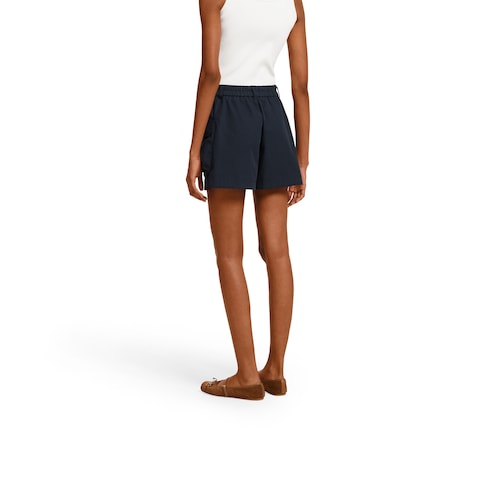 Shorts in tessuto di cotone con ricamo